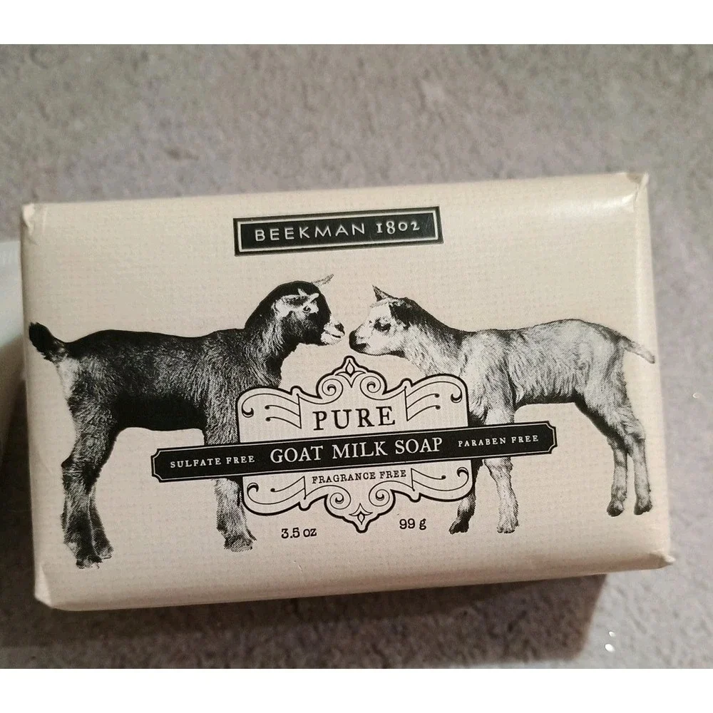 Beekman 1802 Pure Goat Milk‎ Hand Cream 2 oz, & Bar Soap Fragrance Free New